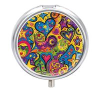 Pilulier à motif graffiti coloré - Pilulier hebdomadaire - Petit pilulier pour sac à main