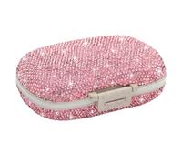 Pilulier À Paillettes Pilulier Avec Strass Pilulier Quotidien En Strass Pilulier Tendance En Strass Pour Un Usage Quotidien (Rose)