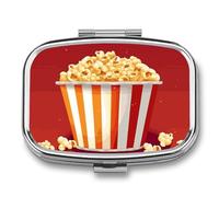 Pilulier à popcorn de dessin animé - Joli pilulier - Organisateur de pilules pour médicaments - Organisateur de pilules quotidien - Petite boîte à pilules pour sac à main