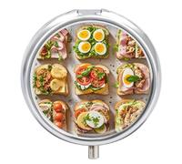 Pilulier à sandwich encyclopédie à 3 compartiments portable pour poche portefeuille étanche organisateur de pilules de voyage organisateur de vitamines rond petite boîte à pilules quotidienne
