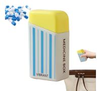 Pilulier - ABS PP 8 x 4,5 x 3 cm | Pilulier de voyage hebdomadaire avec design créatif à clip | Mini organisateur de médicaments portable sept jours et étui de rangement pour la maison et les voyages