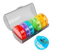 Pilulier Amovible 7 Jours 2 Compartiments Portatif, Boite à Comprimés 7 Jours Matin et Soir grand, Boîte à Médicaments Hebdomadaire sans BPA pour Huile de Poisson Vitaminée