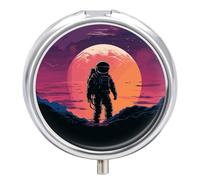 Pilulier Astronaute à 3 compartiments - Étanche - Pour poche ou sac à main - Mini pilulier portable pour médicaments et vitamines