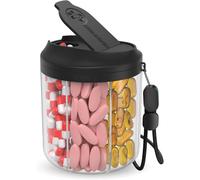 Pilulier Avec 7 Grands Compartiments,Organiseur De Pilulier Pour Voyage,Organisateur De Compléments Avec Design Anti-Mélange,Pilulier Sans Bpa Avec 20 Étiquettes,Noir