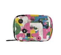 Pilulier avec compartiments amovibles - Motif géométrique coloré - Motif graffiti