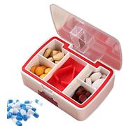 Pilulier avec cutter, coupe-comprimés, pilulier pour petites ou grandes pilules, petit distributeur de supplément, pilulier portable pour poche de sac à main