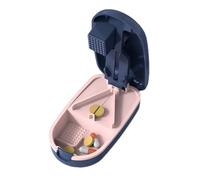 Pilulier Avec, Petit - Innovative Design Distributeur De Comprimés Quotidien, Voyage Coupe pilule Portable, Broyeur Porte Pour Personnes Âgées | Multipurpose Outdoor Indoor Utility Compact Easy to In
