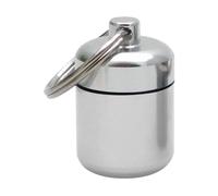 Pilulier avec porte-clés, organiseur de pilules en métal avec porte-clés | Organisateur portable avec coussinets en éponge pour sac à dos, pilulier coloré pour camping, voyage