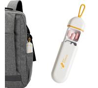 Pilulier avec porte-clés pour la poche - Bouteille de médicaments portable avec dragonne | 3 compartiments, petite boîte à pilules étanche, mini boîtes à pilules pour le sac, sac à main, camping en