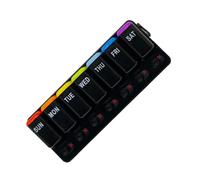 Pilulier - Boîte à médicaments de 7 jours, distributeur de pilules portable pour suppléments et huile de poisson, rangement de médicaments facile à transporter, gestion quotidienne des pilules pour la