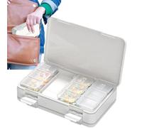 Pilulier | Boîte à médicaments de voyage portable - Étui à médicaments quotidien sept jours par semaine, pilulier étanche à la poussière pour sac à main de poche