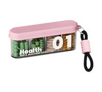 Pilulier - Boîte à médicaments portable | Pilulier quotidien de voyage | Boîte de rangement à médicaments à compartiments multiples | Support de médicaments pour Ta, rose, voir la description, voir la