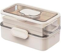 Pilulier - Boîte de rangement à trois couches avec design pliable pour une gestion efficace des médicaments à domicile