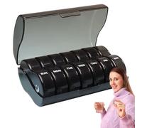 Pilulier | Boîte de rangement pour médicaments - Colorée - Portable - Pour le quotidien - Pour ranger des médicaments, un sac à main, un rappel - Pour les personnes âgées