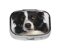 Pilulier Border Collie Meta à 2 compartiments - Organiseur portable