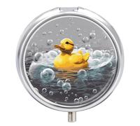 Pilulier Bubble Duck à 3 compartiments, étanche, organiseur de voyage pour poche ou sac à main, mini pilulier portable pour médicaments et vitamines