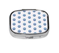 Pilulier carré élégant en métal avec 2 compartiments pour médicaments - Boîte à pilules portable - Petit pilulier de voyage pour sac à main et poche