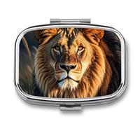 Pilulier carré portable avec 2 compartiments, pilulier de vitamines pour poche, sac à main et voyage