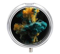 Pilulier coloré liquide rond en métal avec 3 compartiments, mini médicaments, médicaments, médicaments, vitamines