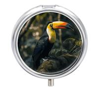Pilulier coloré Toucan à 3 compartiments, étanche, organiseur de voyage pour poche ou sac à main, mini pilulier portable pour médicaments et vitamines