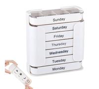 Pilulier - Compartiment pour Compléments Alimentaires Sept Jours | Boîtier Portable de Pilules Quatre Fois par Jour - Voyage Maison École Bureau Avion Vacances Adultes