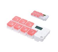Pilulier - Conteneur de stockage avec rappel intelligent de 7 jours - Organisateur de pilules avec compartiments - Pour suppléments et vitamines Voyage, maison, bureau, homme et femme