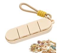 Pilulier de à 4 compartiments, portable pour médicaments quotidiens | Quatre compartiments individuels avec couvercles permettent un accès facile et empêchent le mélange de doses