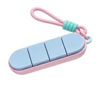 Pilulier de à 4 compartiments, portable pour médicaments quotidiens | Quatre compartiments individuels avec couvercles permettent un accès facile et empêchent le mélange de doses