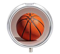 Pilulier de basket-ball rond portable et étanche pour sac à main et pratique au quotidien