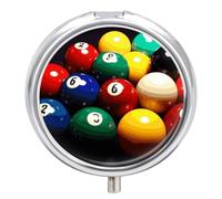 Pilulier de billard coloré - Pilulier hebdomadaire - Petit pilulier pour sac à main