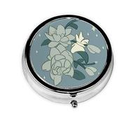 Pilulier de forme ronde, 3 compartiments, pilulier portable, distributeur de pilules blanc Bauhinia