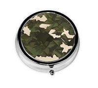 Pilulier de forme ronde, 3 compartiments, pilulier portable, distributeur de pilules camouflage