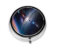 Pilulier de forme ronde, 3 compartiments, pilulier portable, distributeur de pilules fascinant univers