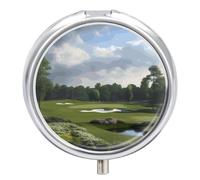Pilulier de golf étanche portable en métal résistant à l'humidité avec 3 compartiments