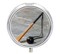 Pilulier de hockey avec 3 compartiments individuels, compact et portable, gestion des médicaments, mini petit pilulier pour vitamines, médicaments, huile de poisson