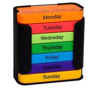 Pilulier de médicaments, 7 jours, boîte de rangement de médicaments, boîte de rangement hebdomadaire portable 4 fois par jour pour la maison, les personnes âgées, l'hôpital, les voyages, l'école, le