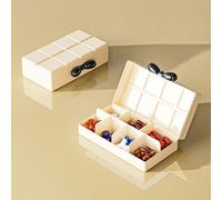 Pilulier de médicaments avec compartiments pour tablettes - Grand compartiment - Support de vitamines - Organisateur de supplément (moyen)
