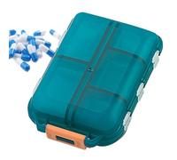 Pilulier de médicaments - Boîte de rangement de médicaments de grande capacité | Petite boîte à médicaments scellée avec 10 compartiments, conteneurs à médicaments de grande capacité avec système de