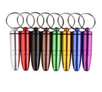 Pilulier De Poche En Aluminium Étanche, Conteneur De Médicaments, Boîte À Balles, Bouteille Porte-Clés Tablette Médicaments Capsule Étui De Rangement
