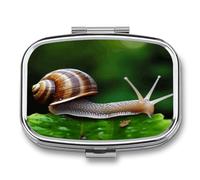 Pilulier de poche étanche portable en forme d'escargot pour poche, sac à main, organiseur de médicaments