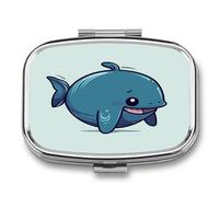 Pilulier de poche étanche, portable, joli gros baleine pour poche, sac à main, organisateur de médicaments