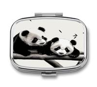 Pilulier de poche étanche portable mignon pandas pour poche sac à main organisateur de médicaments