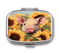 Pilulier de poche étanche portable souriant pour sac à main et médicaments