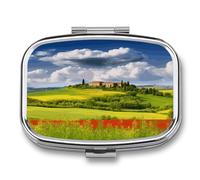 Pilulier de poche étanche portable Toscane Spring Pill Case pour poche, sac à main, organisateur de médicaments