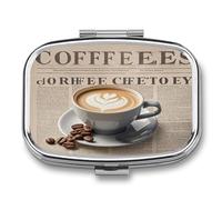 Pilulier de poche étanche portable vintage pour café, sac à main, médicaments