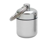 Pilulier de poche - Pilulier en métal, étui de voyage porte-clés | Rangement portable étanche avec coussinets en éponge | Pilulier compact coloré pour le camping, la randonnée, les voyages d'affaires