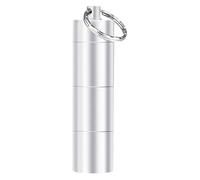 Pilulier de poche porte-clés - Porte-pilules portable en aluminium | Multi-compartiments hermétiques avec porte-clés | Boîte de rangement personnelle pour l'école