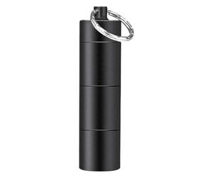 Pilulier de poche pour médicaments, boîte à suppléments en métal, structure en aluminium massif, mécanisme de verrouillage hermétique, fournitures de gestion de la santé, parfait pour les voyages