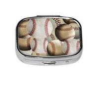 Pilulier de sport de baseball, 2 compartiments, organiseur portable