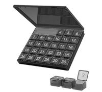 Pilulier de trente jours - Support compact pour vitamines | Solution de voyage avec compartiment spacieux, agenda individuel pour le matin et le soir, thérapie complémentaire, respect des prescription